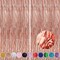 2 Pack 3.3 x 9.9 ft Rose Gold Foil Fringe Backdrop Curtain, Streamer Backdrop Curtains, Streamers Birthday Party Decorations, Tinsel Curtain for Parties, Photo Booth Backdrops, Party Décor